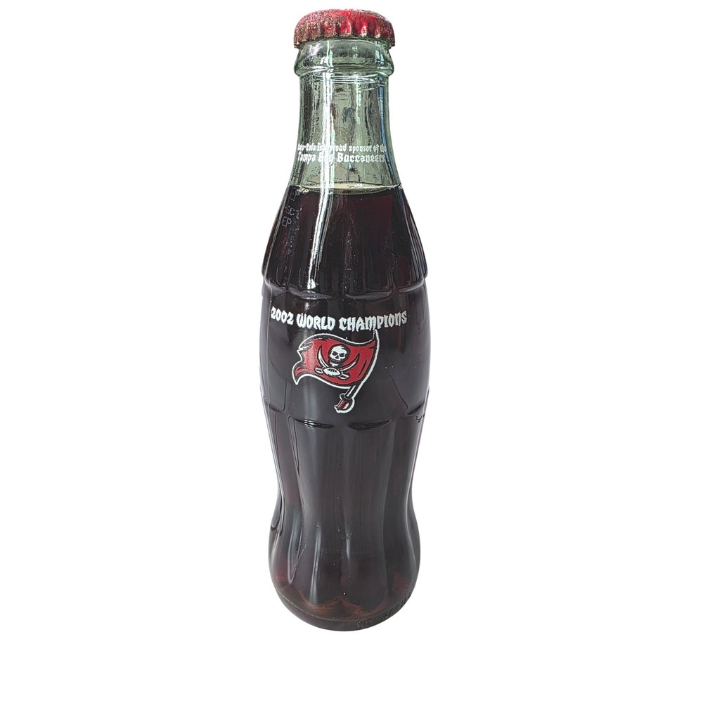 Tampa Bay Buccaneers 2002 World Champions Coca-Cola Classic 8 oz Glass Bottle